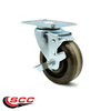 Service Caster SCC 4” x 1.5" Brown High Temp Phenolic Wheel Swivel Caster w/BRK - 300lbs/Caster SCC-20S415-PHSHT-TP2-TLB